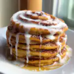 Pumpkin Cinnamon Roll Pancakes